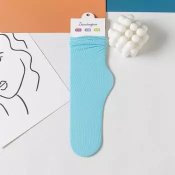 Женские Девушки Весна Лето Тонкие Свободные Гольфы Трубы Однотонные Черные Белые Красные Фиолетовые Зеленые Желтые Бархатные Дышащие Длинные Носки