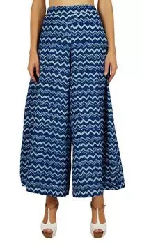 Женские дизайнерские пижамы Bimba, синие хлопковые широкие брюки палаццо Small синий