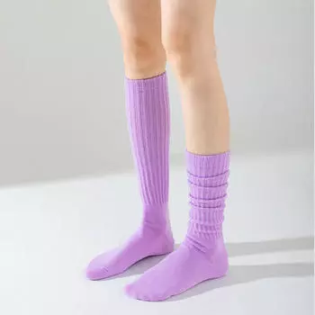 Женские длинные носки, однотонные чулки, обтягивающие, повседневные, пушистые, женские длинные носки, простые, удобные, дышащие, универсальные чулки One Size белый