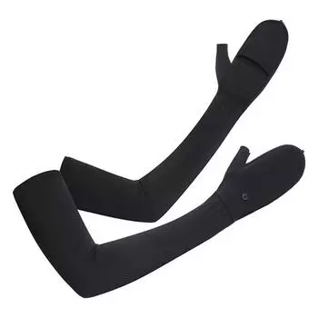 Женские длинные перчатки с защитой от ультрафиолета и сенсорным экраном, летние перчатки для вождения, охлаждающий рукав для езды на открытом воздухе, велоспорта, пешего туризма чёрный