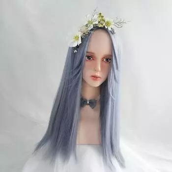 Женские длинные прямые волосы, пушистый косплей, градиентный парик