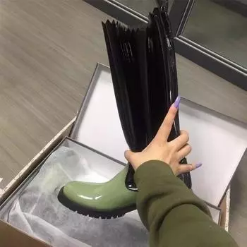 Женские длинные сапоги осень-зима сапоги до колена модная обувь женская обувь сапоги до бедра кожаные сапоги до колена мотоциклетные сапоги 35 красный