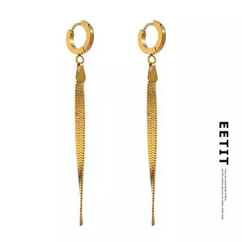Женские длинные серьги-подвески Eetit из нержавеющей стали с кисточками