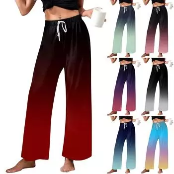 Женские домашние брюки с принтом Allover, пижамные брюки для сна, длинные брюки, пижамные брюки, брюки для йоги L чёрный