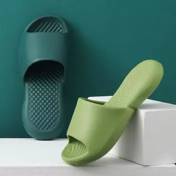 Женские домашние шлепанцы с открытым носком, быстросохнущая обувь, минималистичные домашние шлепанцы с подушками, супер мягкие однотонные нескользящие туфли для ванны 35 розовый