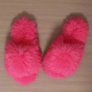 Женские домашние тапочки 2024 года, осень и зима, новые плюшевые домашние ленивые тапочки, нескользящие, прочные, модные, теплые сандалии, тапочки 36-37