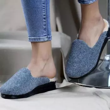 Женские домашние тапочки Felt Comfortable Sole 020-005-21Серый