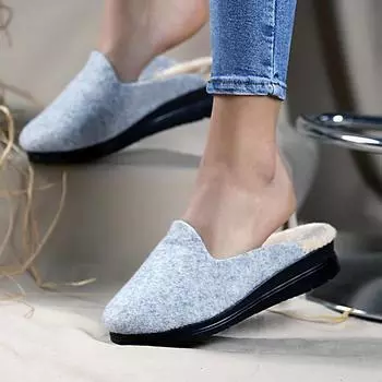 Женские домашние тапочки на войлочной удобной подошве