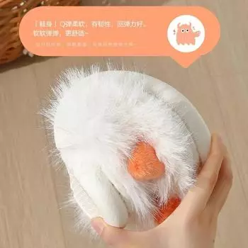 Женские домашние тапочки с рисунком из мультфильма, пушистые, мягкие, зимние, домашние, парные, хлопковые, женские, нескользящие, плоские, теплые, плюшевые, тапочки 36-37