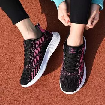 Женские дышащие кроссовки Fly-knit 35 розовый