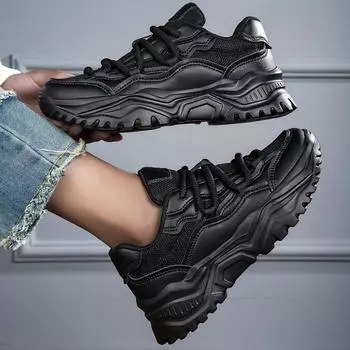 Женские дышащие кроссовки Кроссовки для бега Фитнес Спортивная обувь Повседневная обувь Спортивная одежда Прогулочная обувьЖенский отдых 35 чёрный