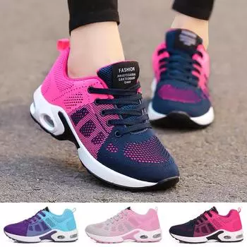Женские дышащие кроссовки Легкие кроссовки для девочек Теннисная домашняя спортивная обувь на открытом воздухе 35 чёрный