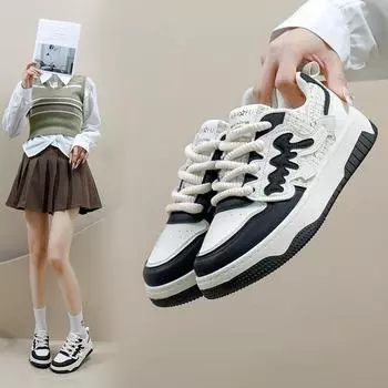 Женские дышащие кроссовки на платформе, противоскользящие прогулочные туфли для бега, повседневные легкие массивные кроссовки на шнуровке, теннисные туфли из искусственной кожи для женщин 35 серый