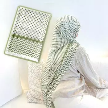 Женские дышащие мусульманские шарфы с принтом, длинный тюрбан, шифоновый хиджаб, легкие повязки на голову чёрный