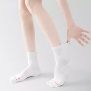 Женские дышащие носки для бега, размер 35–39, махровые спортивные носки с антибактериальным дезодорантом One-size белый