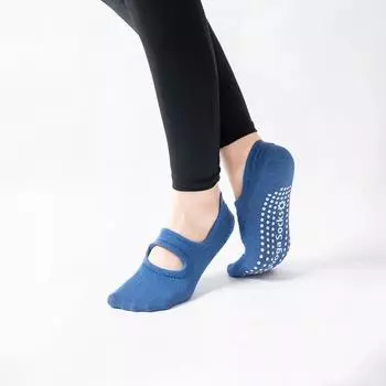 Женские дышащие носки для йоги, силиконовые нескользящие носки для пилатеса, хлопковые женские спортивные носки с открытой спиной для фитнеса, танцев, балета, тапочки One size
