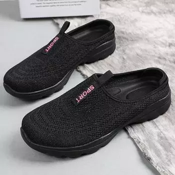 Женские дышащие полутапочки Four Seasons, сверхлегкие домашние и уличные женские тапочки, домашние тапочки большого размера 35 чёрный