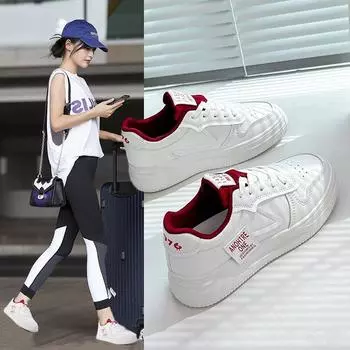 Женские дышащие повседневные кроссовки на платформе, противоскользящие удобные кроссовки для бега из искусственной кожи, кроссовки на массивной шнуровке, спортивная обувь для тенниса для женщин 35