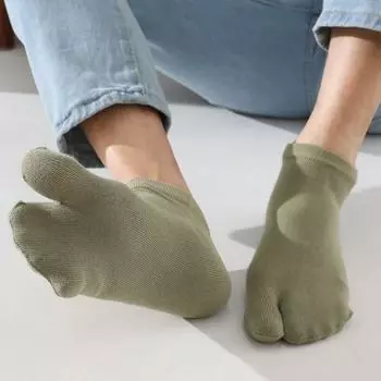 Женские дышащие японские мужские унисекс хлопковые носки с двумя пальцами шлепанцы чулочно-носочные изделия раздельные носки таби красный