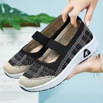 Женские дышащие сетчатые кроссовки для ходьбы, удобные спортивные туфли с воздушной подушкой, повседневные легкие кроссовки больших размеров 35