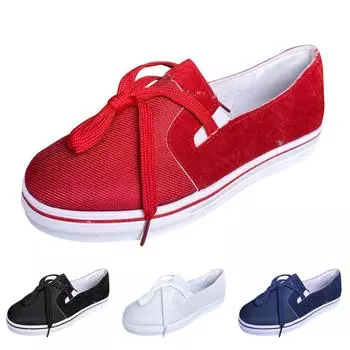 Женские дышащие туфли без шнуровки на плоской подошве с круглым носком, повседневная одинарная обувь 35 чёрный