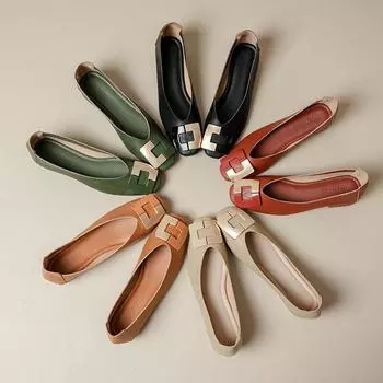 Женские дышащие туфли на низком каблуке с квадратным носком — мягкие, удобные, не натирающие кожу туфли для работы 36 коричневый