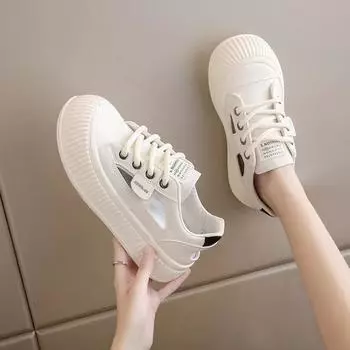 Женские дышащие туфли на толстой подошве белого цвета, женские новые летние ретро-сандалии с закрытым носком, уродливые и милые туфли для скейтбординга с большим пальцем 35