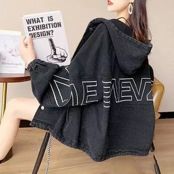 Женские джинсовые куртки, пальто, верхняя одежда с длинными рукавами XS синий