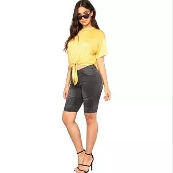 Женские джинсовые шорты XXL чёрный