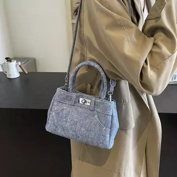 Женские джинсовые сумки через плечо сумки-мессенджеры повседневная сумка-тоут Hasp высокое качество женская мода новая
