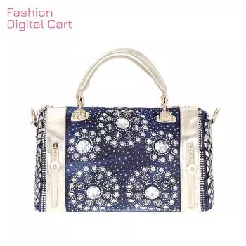 Женские джинсовые сумки, винтажные сумки на плечо со стразами, женские маленькие сумки, джинсовые сумки Bolsas Femininas для женщин слоновая кость