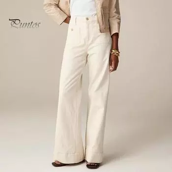 Женские джинсы больших размеров, потертые прямые эластичные однотонные свободные широкие брюки с высокой талией, повседневные брюки с несколькими карманами и пуговицами, уличная одежда, джинсовые брюки S светло-синий