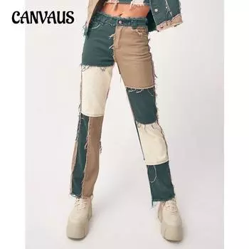 Женские джинсы большого размера, смешанные цвета, с высокой талией, обтягивающие бедра, прямые джинсы XS чёрный