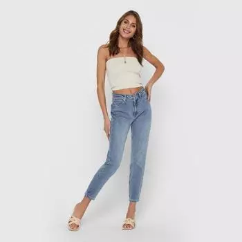 Женские джинсы Mom с высокой посадкой и 5 карманами из 99% хлопка JDY