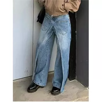 Женские джинсы с индивидуальным дизайном на весну и осень 3XL