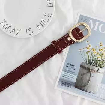 Женские джинсы с овальным японским ремнем-пряжкой для студентов