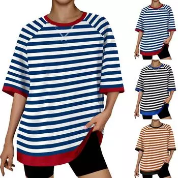 Женские джинсы с высокой талией, прямые, эластичные джинсы, модные прорезные карманы, свободные, широкие брюки из денима L чёрный