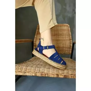 Женские джинсы синие замшевые сандалии из натуральной кожи эспадрильи повседневные качественные стильные сандалии