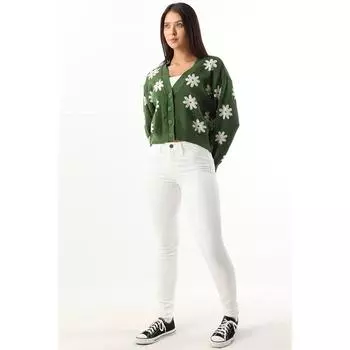 Женские джинсы скинни белого цвета