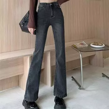 Женские джинсы весна-лето 2023 Slim Fit с высокой талией и эластичным кроем M синий