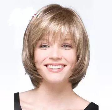 Женские ежедневные натуральные коричневые парики, термостойкие синтетические кружевные передние волосы, короткий прямой парик боб с челкой