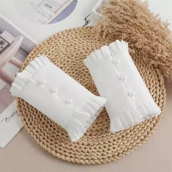 Женские фальшивые манжеты Женская осенняя рубашка Плиссированные расклешенные рукава Ложные манжеты Оборки Браслет Нарукавники Аксессуары