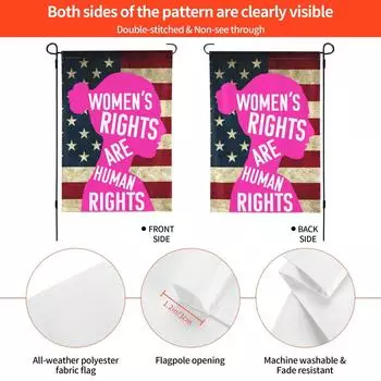 Женские флаги с правами человека против сердцебиения, садовый флаг, двухсторонний внешний декор для улицы One Size красный