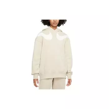 Женские флисовые худи Nike Swoosh бежевого цвета DD5581-206 M