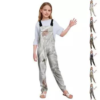 Женские флисовые комбинезоны, цельные комбинезоны, регулируемые лямки для чулок, теплые зимние пушистые лыжные брюки 120 армия зеленый