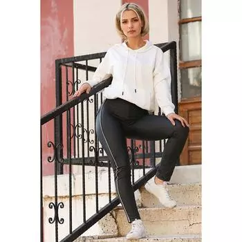 Женские флисовые кожаные колготки