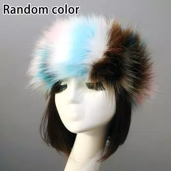 Женские флисовые шапки из искусственного меха, повязка на голову, утеплитель для ушей, русские шапки, пушистые, зимние, теплые