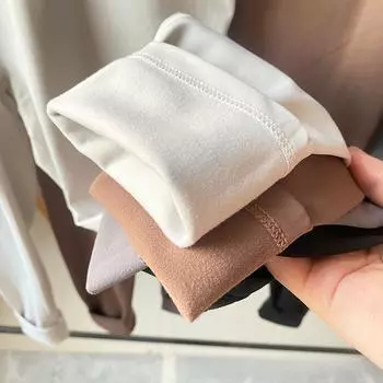 Женские флисовые штаны для йоги Lulu Plus с высокой талией — телесного цвета, с подъемом бедер, без заниженной линии шага, облегающие, для осени/зимы S (recommended 70-95 jin) грязно-белый