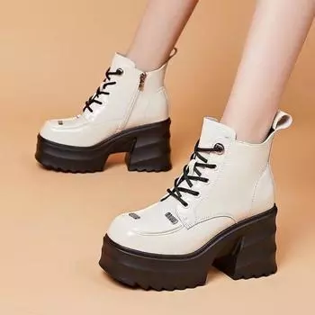 Женские флисовые термолоферы на платформе 35 чёрный