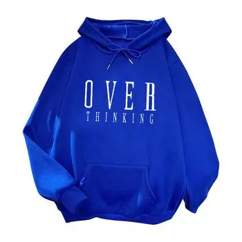 Женские флисовые толстовки большого размера, свитера с длинным рукавом, пуловеры, осенние наряды L синий